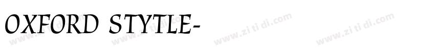 OXFORD STYTLE字体转换